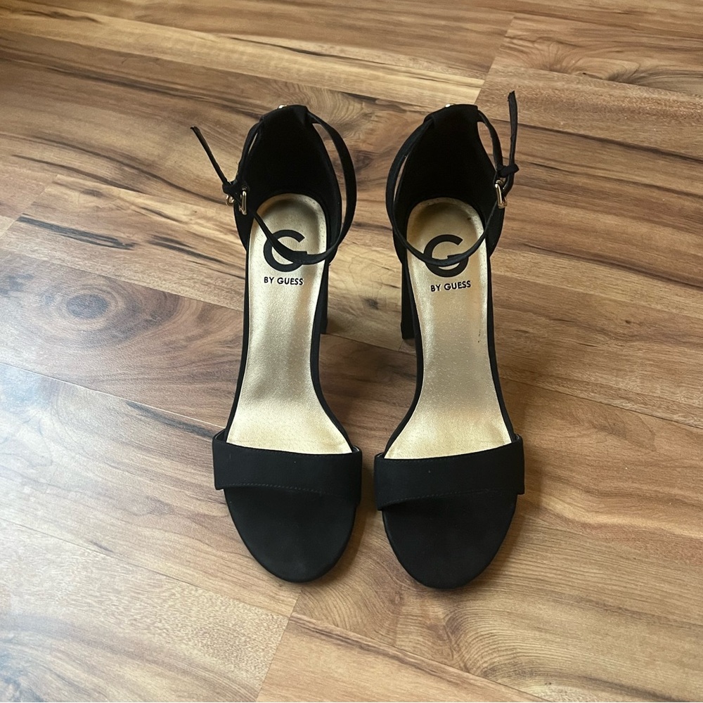 G by Guess Black Strappy Heels size 8
